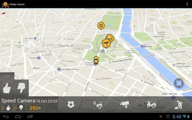 Radar Alarm android App screenshot 9