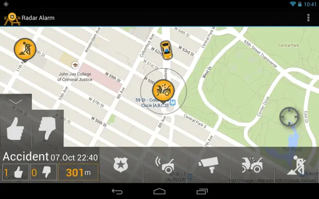 Radar Alarm android App screenshot 1