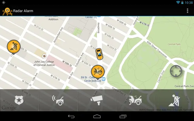 Radar Alarm android App screenshot 2