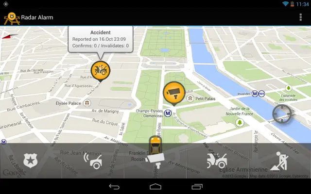 Radar Alarm android App screenshot 3