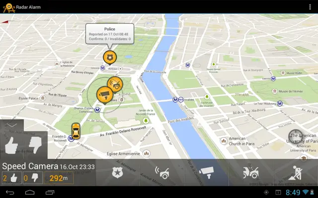 Radar Alarm android App screenshot 8